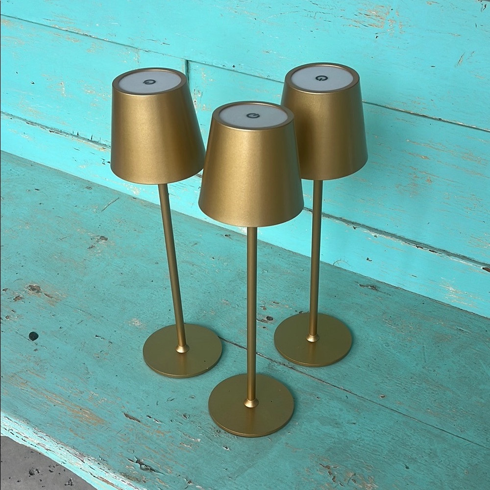 4 sets of 3 Gold touch light up Table Lamps PRICED PER SET OF 3